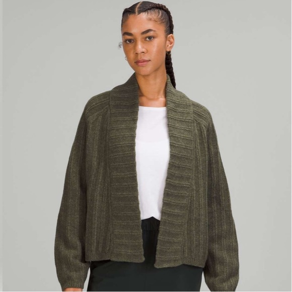 lululemon athletica Sweaters - Lululemon Twin Rib Sweater Wrap
Heathered Dark Olive
